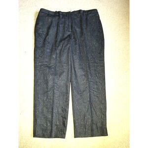 NWT $149 Womens Pants-TALBOTS-navy wool lined tweed herringbone "Hampshire"-18WP